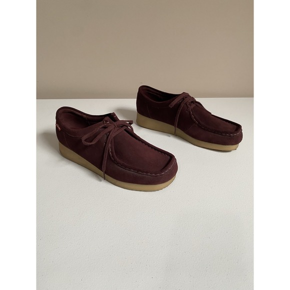 Clarks Padmora Wallabee Womens 10M Burgandy Lace Up Moc Toe Shoes Loafers - Picture 1 of 8